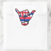 Shaka Hawaii Flag Quadratischer Aufkleber (Tasche)