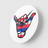 Shaka Hawaii Flag Runde Wanduhr (Winkel)