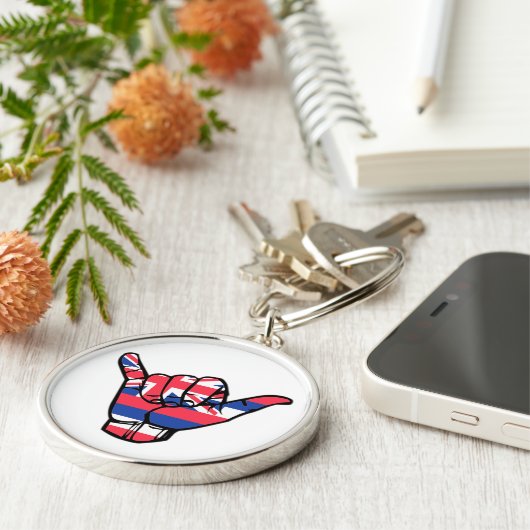 Shaka Hawaii Flag Schlüsselanhänger (Seite)