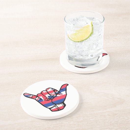 Shaka Hawaii Flag Untersetzer (Seite)