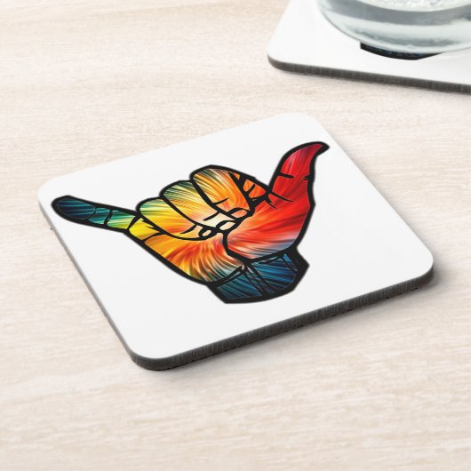 Shaka Rainbow Getränkeuntersetzer (Linke Seite)