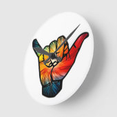 Shaka Rainbow Runde Wanduhr (Winkel)