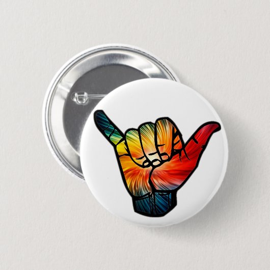 Shaka Regenbogen Button (Vorne & Hinten)