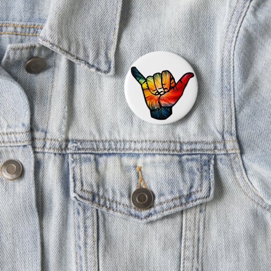 Shaka Regenbogen Button (Beispiel)