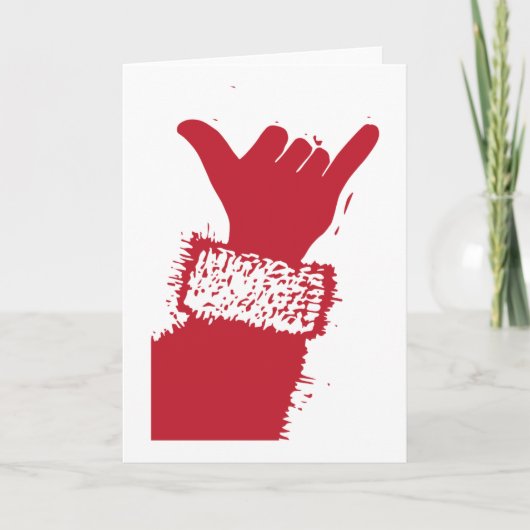 Shaka Santa Feiertagskarte (Vorderseite)