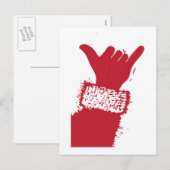 Shaka Santa Feiertagspostkarte (Vorne/Hinten)