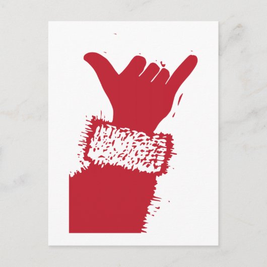 Shaka Santa Feiertagspostkarte (Vorderseite)