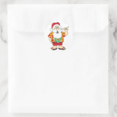 Shaka Santa Runder Aufkleber (Tasche)