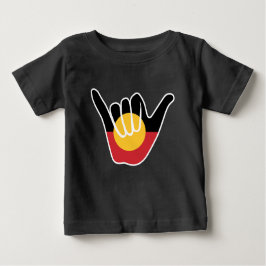Shaka-Schild der australischen Aborigine-Fahne Baby T-shirt