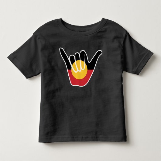 Shaka-Schild der australischen Aborigine-Fahne Kleinkind T-shirt (Vorderseite)