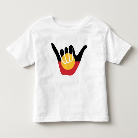 Shaka-Schild der australischen Aborigine-Fahne Kleinkind T-shirt (Vorderseite)