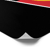 Shaka-Schild der australischen Aborigine-Fahne Poster (Ecke)