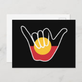 Shaka-Schild der australischen Aborigine-Fahne Postkarte (Vorne/Hinten)