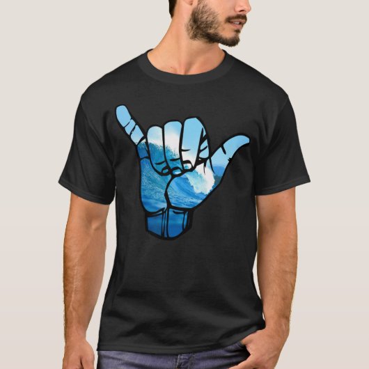 Shaka Sign Wave T-Shirt (Vorderseite)