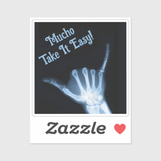 Shaka Sign X-Ray (Hang Loose) Aufkleber (Blatt)