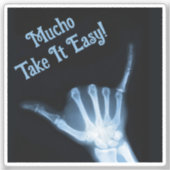 Shaka Sign X-Ray (Hang Loose) Aufkleber (Vorderseite)