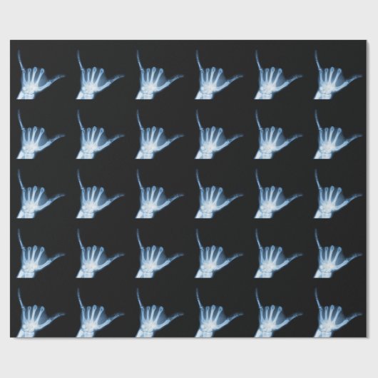 Shaka Sign X-Ray (Hang Loose) Geschenkpapier (Flach)