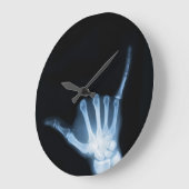 Shaka Sign X-Ray (Hang Loose) Große Wanduhr (Winkel)