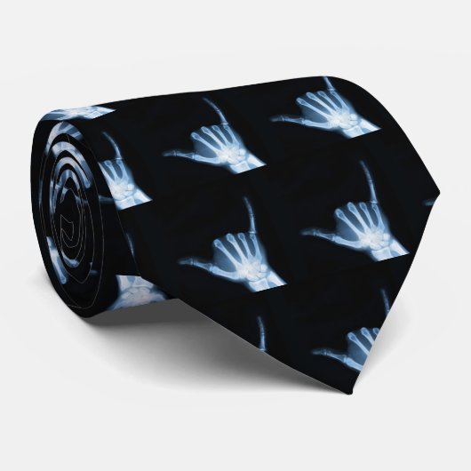 Shaka Sign X-Ray (Hang Loose) Krawatte (Gerollt)