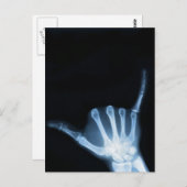 Shaka Sign X-Ray (Hang Loose) Postkarte (Vorne/Hinten)