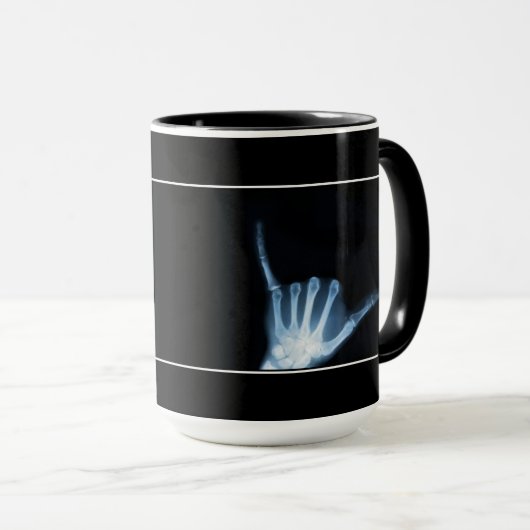 Shaka Sign X-Ray (Hang Loose) Tasse (VorderseiteRechts)