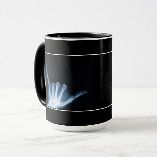 Shaka Sign X-Ray (Hang Loose) Tasse (Vorderseite Links)