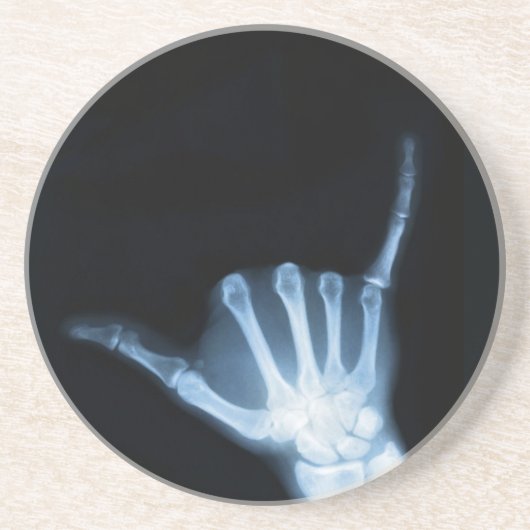 Shaka Sign X-Ray (Hang Loose) Untersetzer (Vorne)