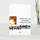 Shaka the Lion at Sunset Karte (Rückseite)