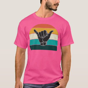 Shaka und Surfing Signieren Cooles Vintages Surfen T-Shirt