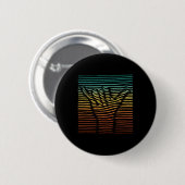 Shaka-Zeichen Sonnenuntergang Hand Linien Locker A Button (Vorne & Hinten)
