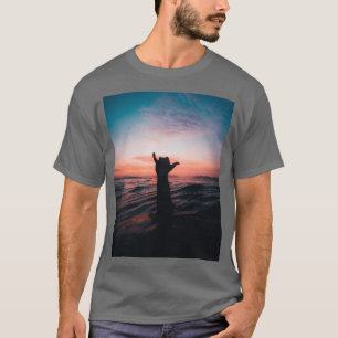 Shaka-Zeichen Surfer Design Grafik T-Shirt