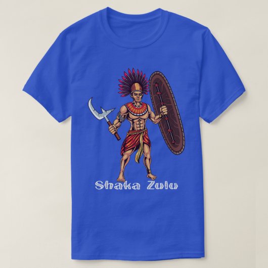 Shaka Zulu African Warrior Leader African King Jun T-Shirt (Design vorne)