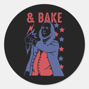 Shake and Ke Clap Hands American 4. Juli - Spaß Runder Aufkleber