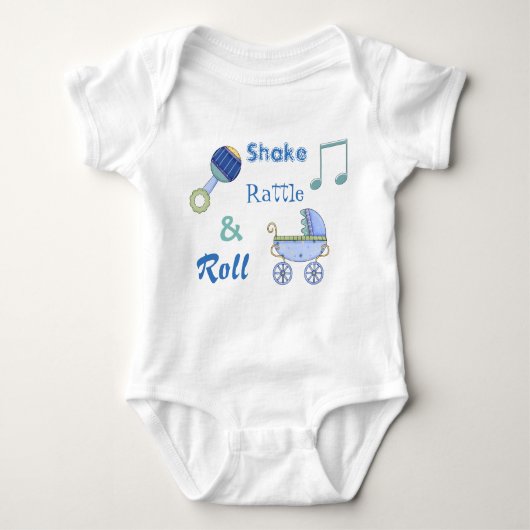 Shake Rattle and Roll Baby Boy's Bodysuit Baby Strampler (Vorderseite)