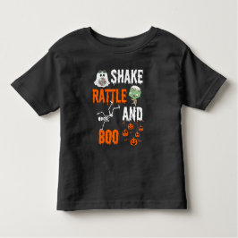 Shake, Rattle, Boo Skeleton Zombie Fun Halloween Kleinkind T-shirt