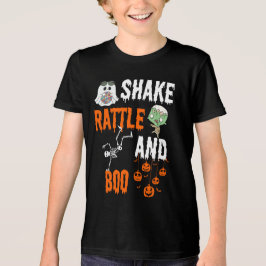 Shake, Rattle, Boo Skeleton Zombie Fun Halloween Tri-Blend Shirt