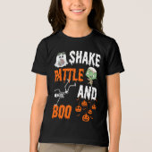 Shake, Rattle, Boo Skeleton Zombie Fun Halloween Tri-Blend Shirt (Vorderseite)