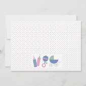 Shake Rattle & Roll Baby Dusche Einladung (Rückseite)