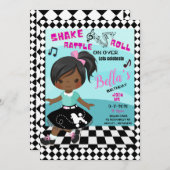 Shake, Rattle, Roll Birthday Einladungskarte (Vorne/Hinten)