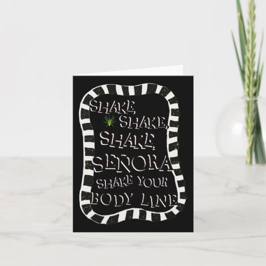 Shake Shake Senora Funny Halloween Karte (Vorderseite)