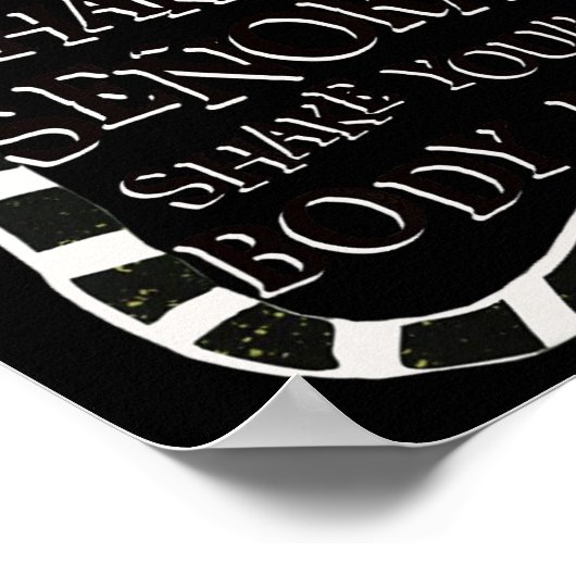 Shake Shake Senora Funny Halloween Poster (Ecke)