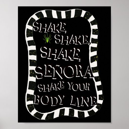 Shake Shake Senora Funny Halloween Poster (Vorne)