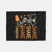 Shake Shake Shake Senora Funny Skeleton Pumpkin Ha Fleecedecke (Vorderseite (Horizontal))