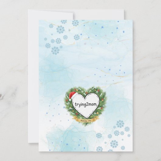 Shake Things Up Holiday Fun, Snow Globe Fox Einladung (Rückseite)