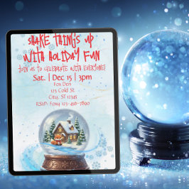 Shake Things Up Holiday Fun, Snow Globe Fox  Einladung
