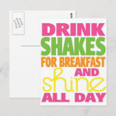 Shake und Shine Postkarte (Vorne/Hinten)