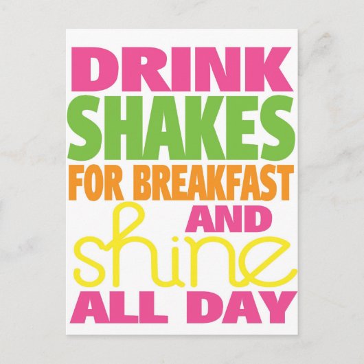 Shake und Shine Postkarte (Vorderseite)