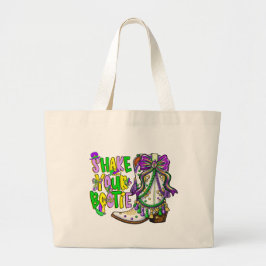 Shake Your Booty Mardi Gras Tote Bag – Carnival Pa Jumbo Stoffbeutel