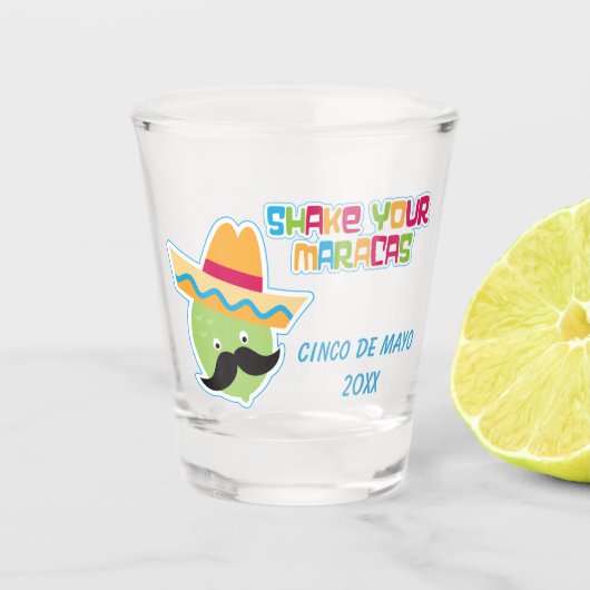 Shake Your Maracas Cinco de Mayo Schnapsglas (Vorderseite)