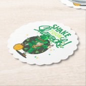 Shake your shamrock, St Patricks day, Slainte Untersetzer (angewinkelt)